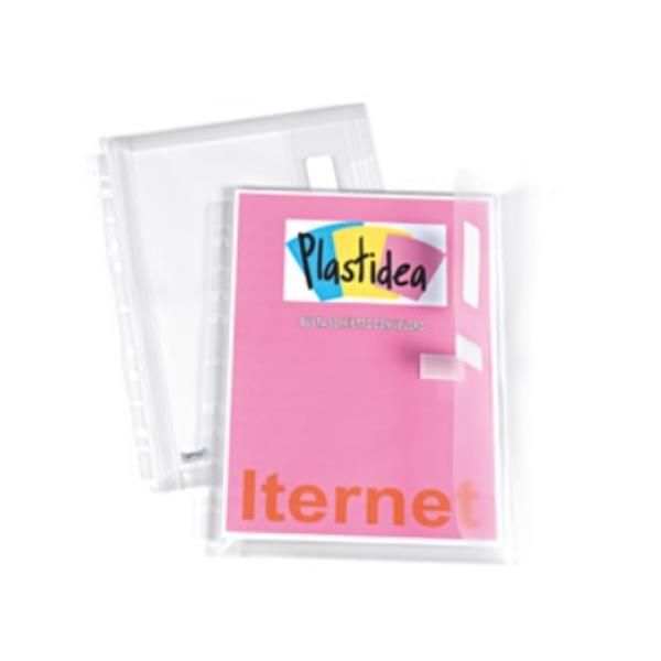 Plastidea - Cartelletta portadocumenti - per A4 - trasparente (pacchetto di 10)