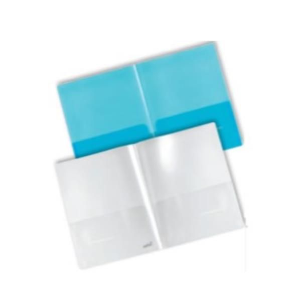 Plastidea - Cartelletta tascabile - 2 compartimenti - per A4 - blu (pacchetto d…