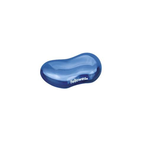 Poggiapolsi in gel - blu trasparente - Fellowes