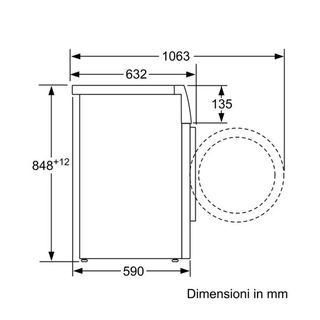 Bosch lavatrice, a libera installazione, 8 kg., classe A, bianco.