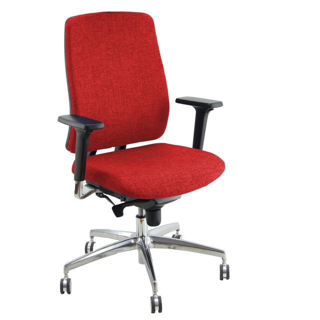 Poltrona semidirezionale Absolute ASA - con braccioli regolabili - rosso - Unis…