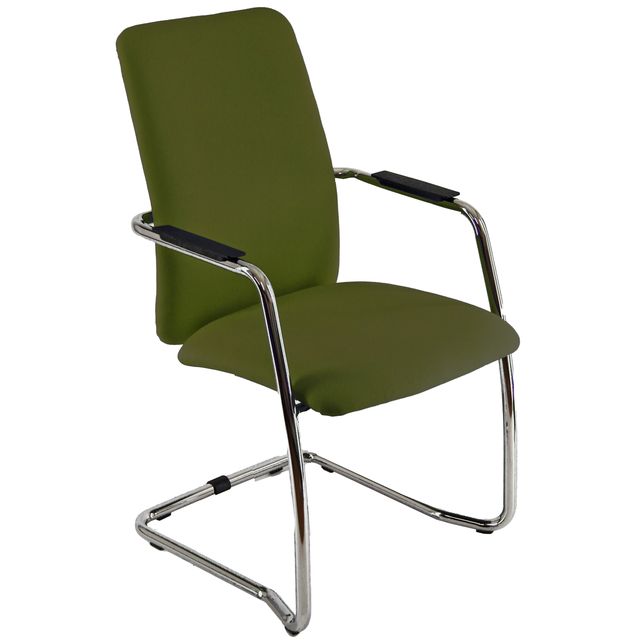 Poltroncina visitatore Lithium LTLTA - con braccioli inclusi - verde bruciato -…