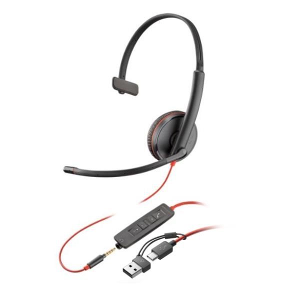 Poly Blackwire 3215 - Blackwire 3200 Series - cuffie con microfono - over ear -…