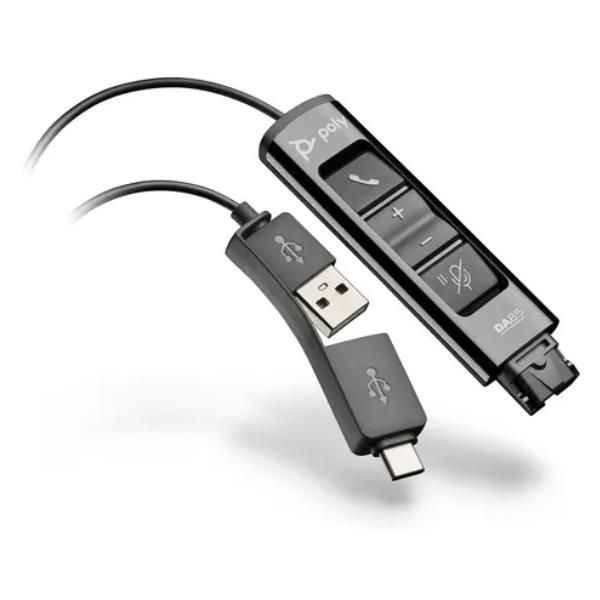 Poly DA85 - Cavo per cuffie - USB, 24 pin USB-C maschio a disconnessione rapida…