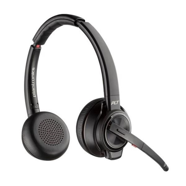 Poly Savi 8220 - Savi 8200 series - cuffie con microfono - over ear - DECT / Bl…