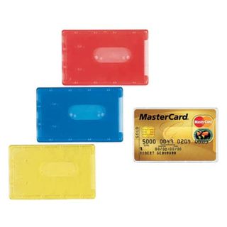 Porta Cards rigido - PVC - 8,5 x 5,4 cm - colori assortiti - Favorit