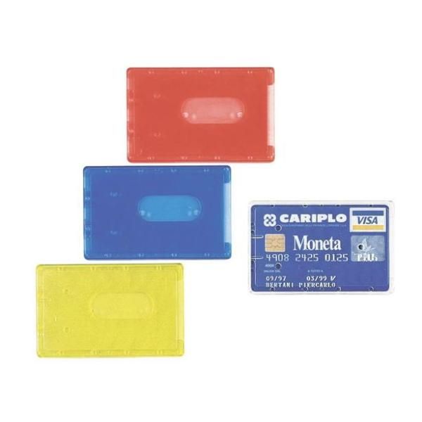 Porta Cards rigido - PVC - 8,5 x 5,4 cm - semitrasparente - Favorit