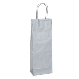 Portabottiglie BARBERA - maniglie cordino - 14 x 9 x 38 cm - carta biokraft - a…