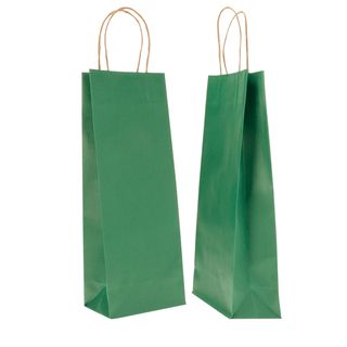 Portabottiglie BARBERA - maniglie cordino - 14 x 9 x 38 cm - carta biokraft - v…