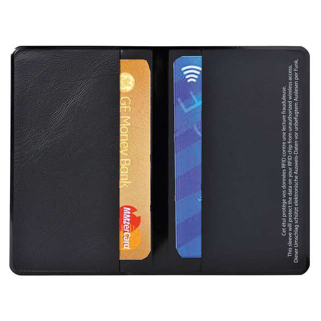 Portadocumenti RFID Hidentity Doppio per bancomat/carta di credito - PVC - 9,5 …