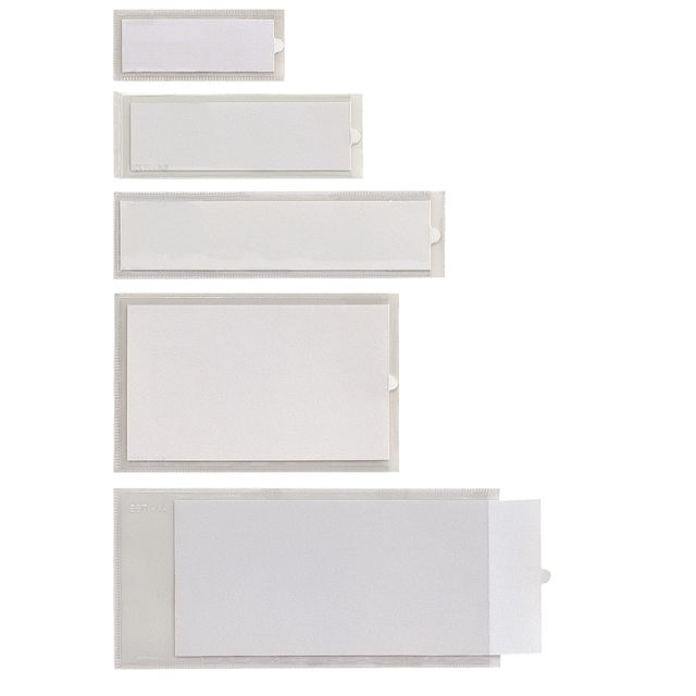 Portaetichette adesivo Iesti A2 - 32 x 88 mm - trasparente - Sei Rota - conf. 1…