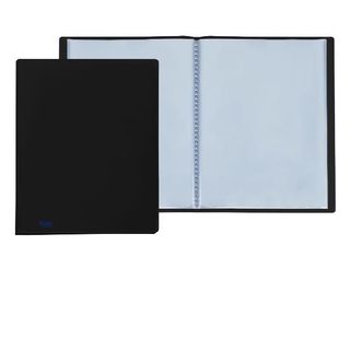 Portalistini Sviluppo - liscio - PP - 22 x 30 cm - 40 buste - nero - Favorit