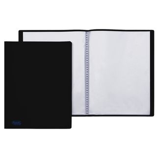 Portalistini Sviluppo - liscio - PP - 22 x 30 cm - 60 buste - nero - Favorit