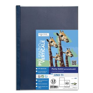 Portalistini personalizzabile Uno TI - 30x42 cm (libro) - 12 buste - blu - Sei …