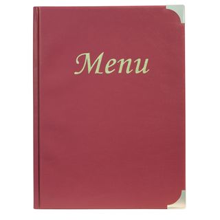 Portamenù Basic - A4 - 31,5 x 24 cm - PVC - bordeaux - 4+2 buste fisse incluse …