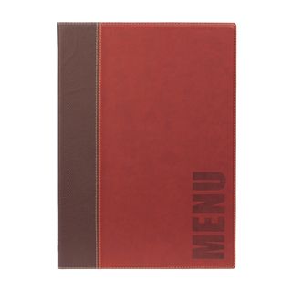 Portamenù Trendy - 1 inserto doppio incluso - A4 - 24 x 34 cm - bordeaux - Secu…