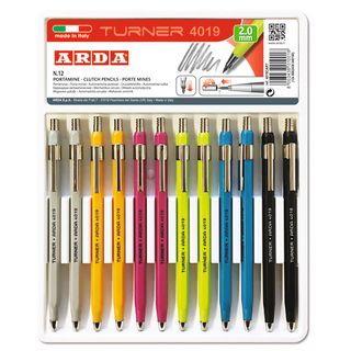 Portamine Turner - mina 2,0mm - fusto giallo fluo - Arda