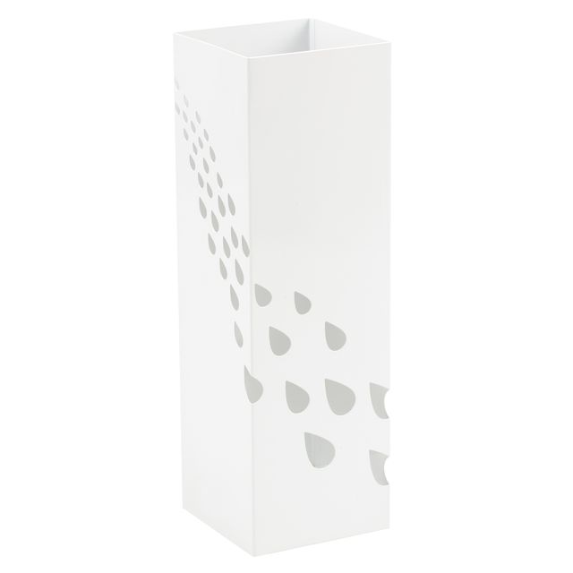 Portaombrelli - 15,5 x 15,5 x 49 cm - metallo verniciato - fantasia gocce - bia…