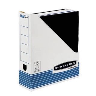 Portariviste Bankers Box System - 7,8 x 31,1 x 25,8 cm - bianco/blu - Fellowes