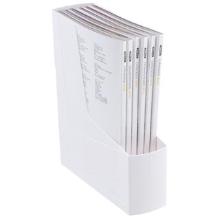 Portariviste Green2desk - in PS riciclato - 30 x 25,8 cm - dorso 9 cm - bianco …