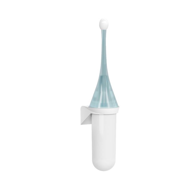 Portascopino da parete Replast - 480 x 113 x 92 mm - bianco / azzurro - Mar Pla…