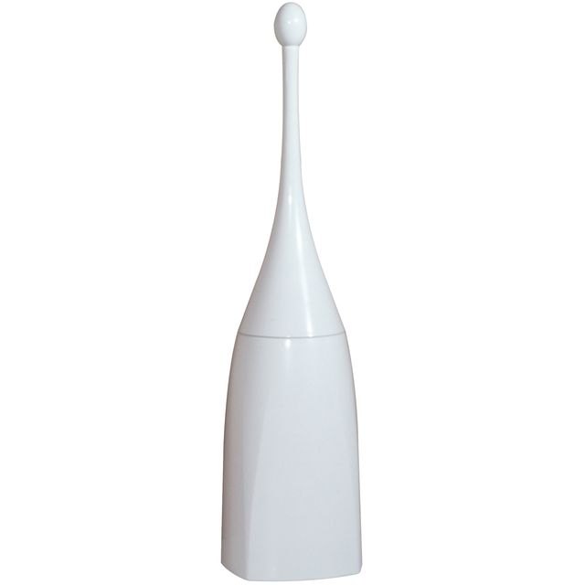 Portascopino per bagno - da terra - 12x12x48,5 cm - ABS - bianco - Mar Plast