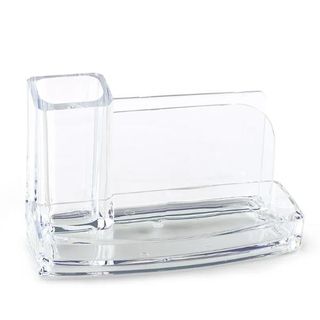 Portatutto da scrivania - acrilico - 20 x 12 x 10 cm - trasparente - Lebez