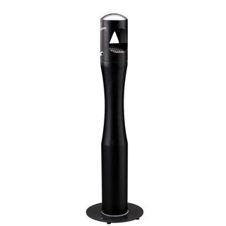 Posacenere da terra - a colonna - diametro 13 cm - H 101 cm - base 29 cm - inox…