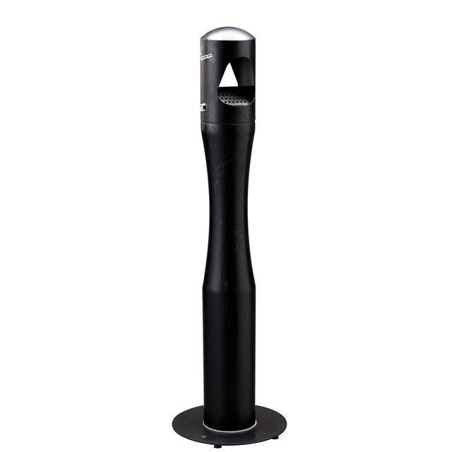 Posacenere da terra - a colonna - diametro 13 cm - H 101 cm - base 29 cm - inox…