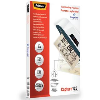 Pouches Capture125 - A3 - 303x426 mm - 2x125 micron - Fellowes - scatola 100 pe…