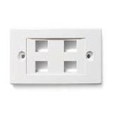 Presa Utente - PLACCA 503 PER 4 KEYSTONE BIANCA