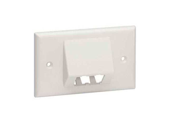 Presa Utente - PLACCA PER 4 MINI-COM BIANCA