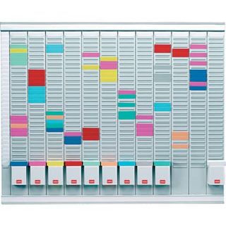 Professional Planner - 80 x 73 x 1,5 cm - 100 schede indice 1 bianche e 1000 sc…