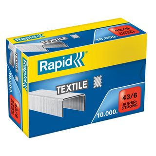 Punti Rapid Super Strong Textile - 43/6 - acciaio zincato - per tessuti - Rapid…