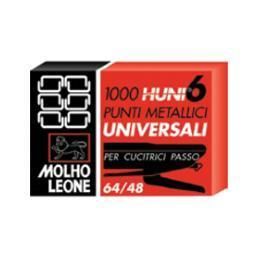 Punti universali - 6/4 - metallo - Molho Leone - conf. 1000 pezzi
