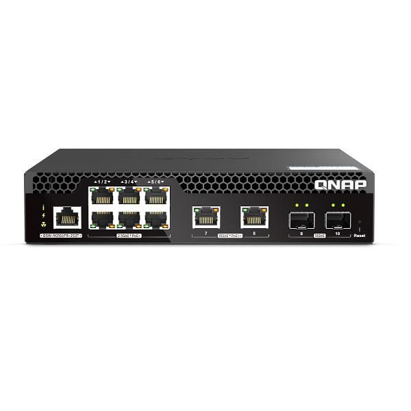 QNAP - Switch - half-width - gestito - 10 x 2.5GBase-T + 2 x 10 Gigabit SFP+ + …