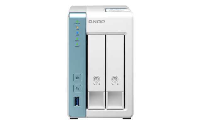 QNAP TS-231P3 - Server NAS - 2 alloggiamenti - SATA 6Gb/s - RAID 0, 1, JBOD - R…