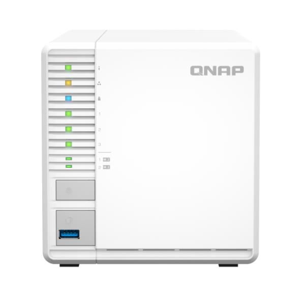QNAP TS-364 - Server NAS - 3 alloggiamenti - SATA 6Gb/s - RAID 5 - RAM 8 GB - 2…