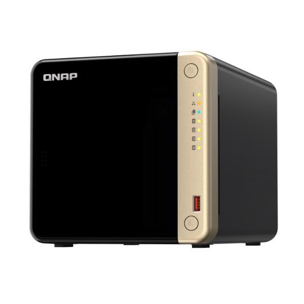QNAP TS-464 - Server NAS - 4 alloggiamenti - SATA 6Gb/s - RAID 0, 1, 5, 6, 10, …