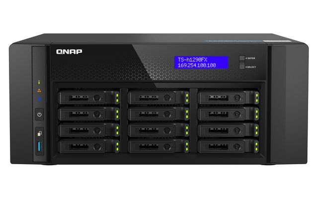 QNAP TS-h1290FX - Server NAS - 12 alloggiamenti - RAM 256 GB - 25 Gigabit Ether…