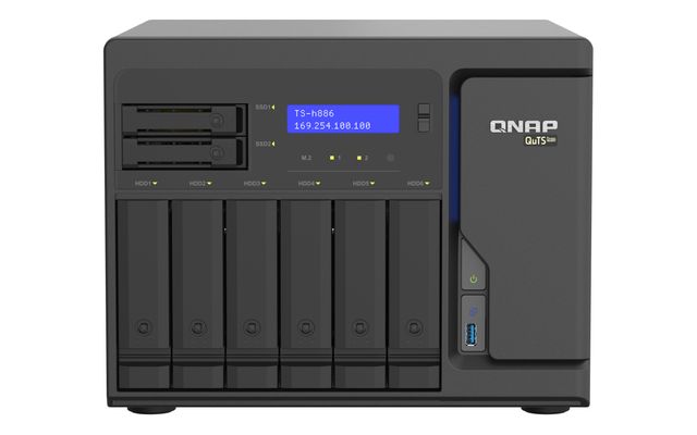 QNAP TS-h886 - Server NAS - 8 alloggiamenti - SATA 6Gb/s - RAID 0, 1, 5, 6, 10,…