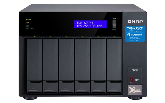 QNAP TVS-672XT - Server NAS - 6 alloggiamenti - SATA 6Gb/s - RAID RAID 0, 1, 5,…