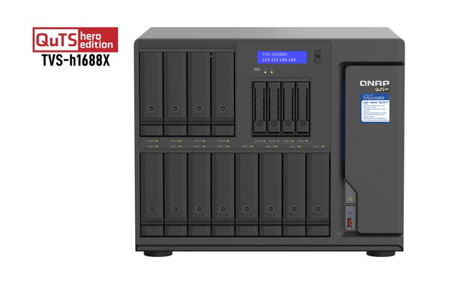 QNAP TVS-H1688X - Server NAS - 16 alloggiamenti - SATA 6Gb/s - RAID 0, 1, 5, 6,…