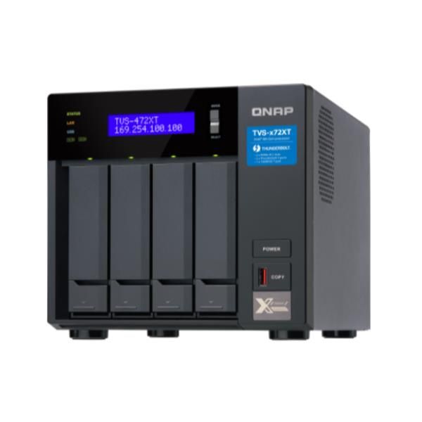 QNAP TVS-H474 - Server NAS - 4 alloggiamenti - SATA 6Gb/s - RAID 0, 1, 5, 6, 10…