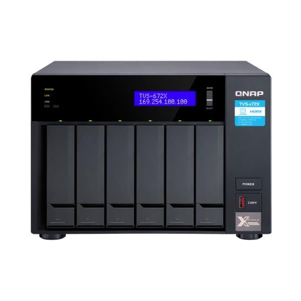 QNAP TVS-H674 - Server NAS - 6 alloggiamenti - SATA 6Gb/s - RAID 0, 1, 5, 6, 10…