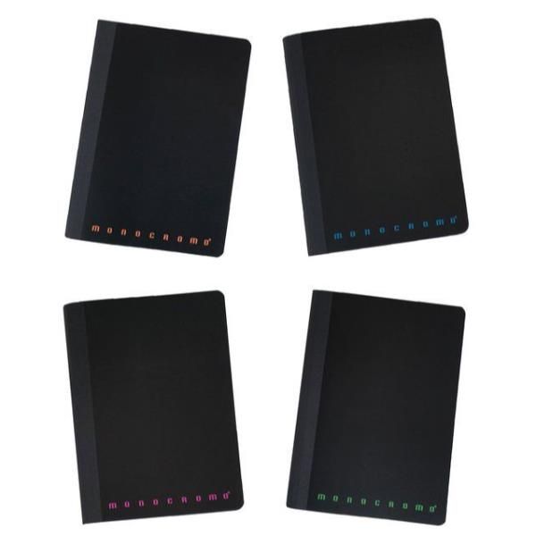 Quaderno A5 Pigna Monocromo 80 pagine rilegato a filo refe con copertina in PPL…
