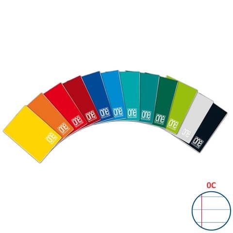 Quaderno One Color - A5 - 1 rigo c/margine - 20+1 fogli - 80 gr - Blasetti