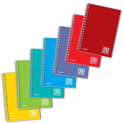 Quaderno One Color - A5 - 4mm - 60 fogli - 80 gr - s/fori - spiralato - Blasetti