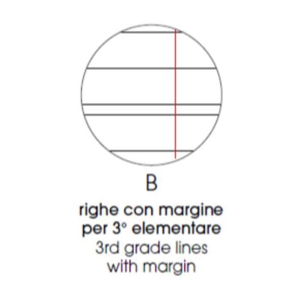 Quaderno Pigna con rilegatura a filo refe, formato A4, rigatura a quadri da 5 m…