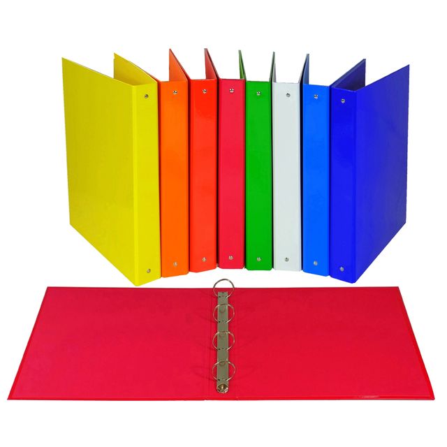 Raccoglitore - 22 x 30 cm - 4 anelli tondi 30 mm - dorso 4 cm - colori assortit…